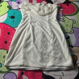 Oh Polly Cream Mini Dress